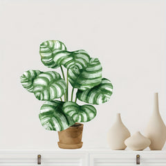 Potted Green Plants Wall Stickers Leaves Wall Posters Decorations
