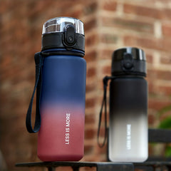 650ml Gradient Frosted Plastic Water Bottle Lightweight Leakproof Cup
