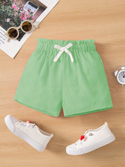Toddler Girls Bow Paperbag Waist Shorts