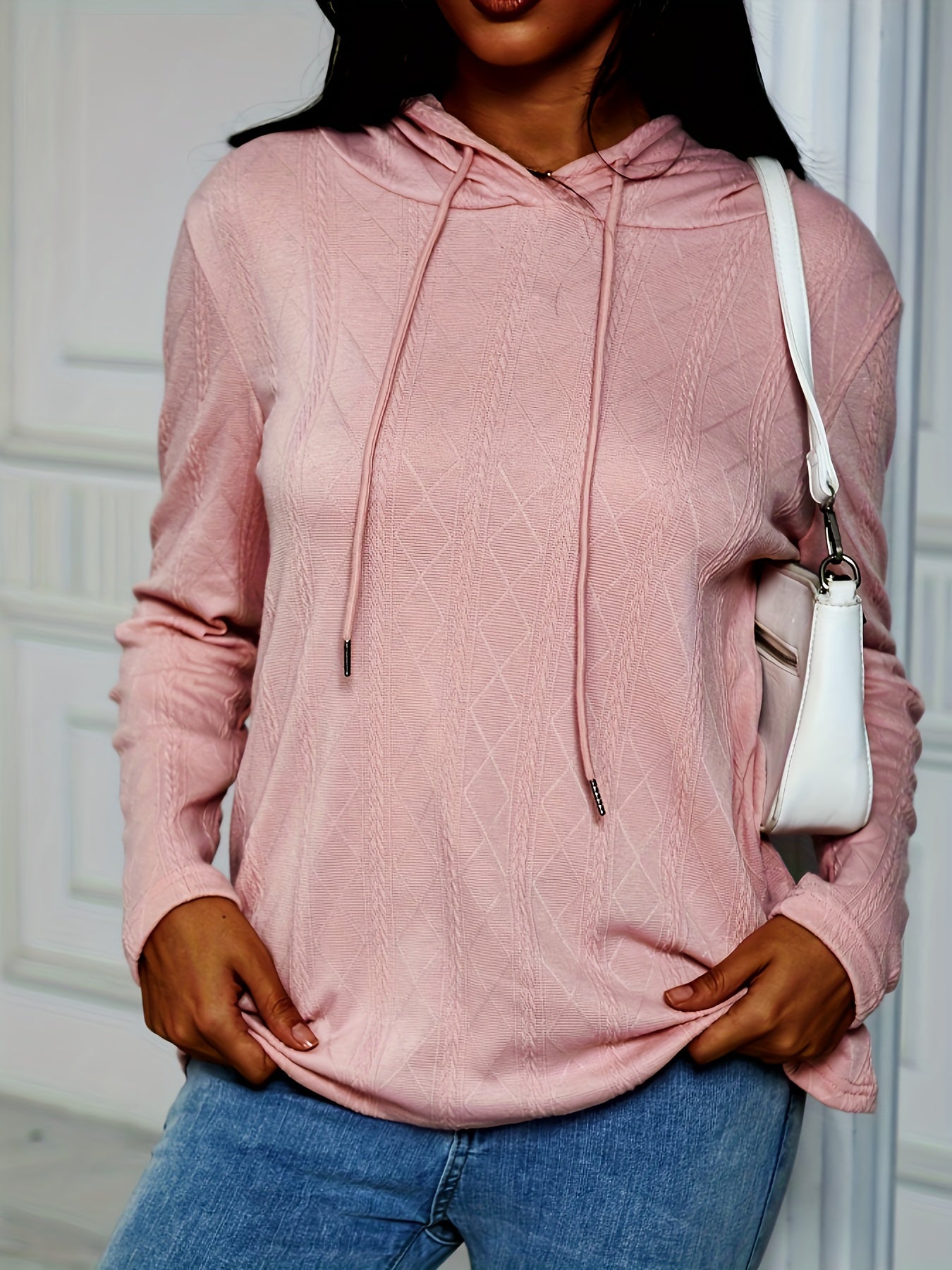 Solid Drawstring Long Sleeve Hoodie Casual Comfy Stylish Loose Sweatshirt