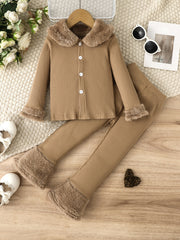 Girls Long Sleeve Tops Pants Set Fall Winter Clothes
