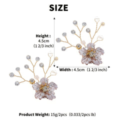 Crystal Beads Flower Shoe Clips Rhinestone Shoe Buckles Accessories