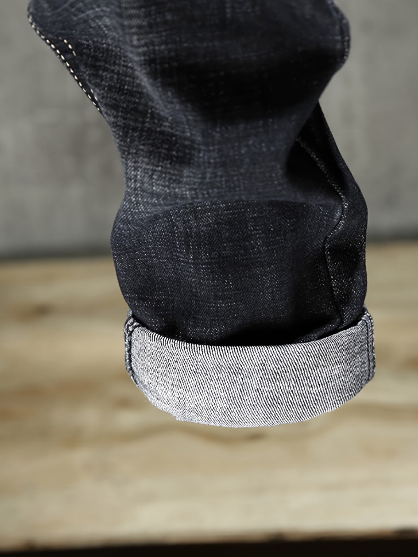 Men's Embroidered Print Denim Jeans Slim Straight Stretch Pants