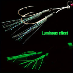 Fishing Jigging Assist Hooks Saltwater Luminous Jig Hooks High Carbon Steel
