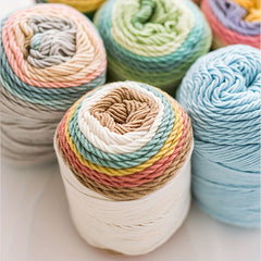 6-Pack Rainbow Milky Yarn, 5 Ply - for Knitting & Crocheting DIY Projects