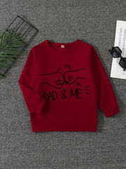 DAD ME Boys Sweatshirt Creative Pullover Long Sleeve