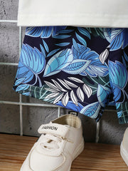 Baby Boys Hawaii Style SURF T-shirt & Leaf Shorts Set for Summer