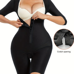 Zipper Shaping Romper Tummy Control Butt Lifting Compression Body Shaper