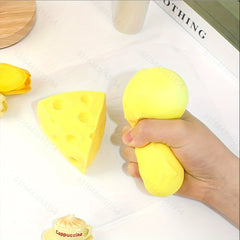 Cheese Pinch Toy Soft Rubber Slow Rebound Vent Ball Novelty Toy