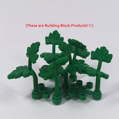 9pcs Building Block DIY Green Leaves Twig Grass Plant Garden Scene Gift