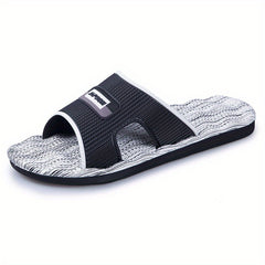 Men's Non Slip Slides Open Toe Shoes Indoor Outdoor Beach Shower