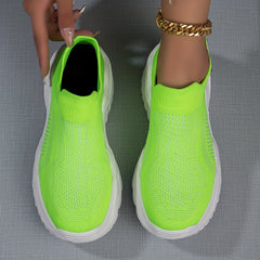 Women's Slip On Running Shoes with Thick Soles and Platform