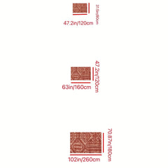 Red Nordic Style Carpet with Tassel for Living Room and Bedroom Decor