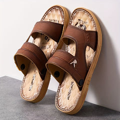 Men's Vintage Slip On Slide Sandals Summer Casual Outdoor Walking Shoes