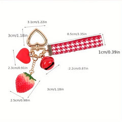 Strawberry Bell Keychain Keyring Bag Decoration