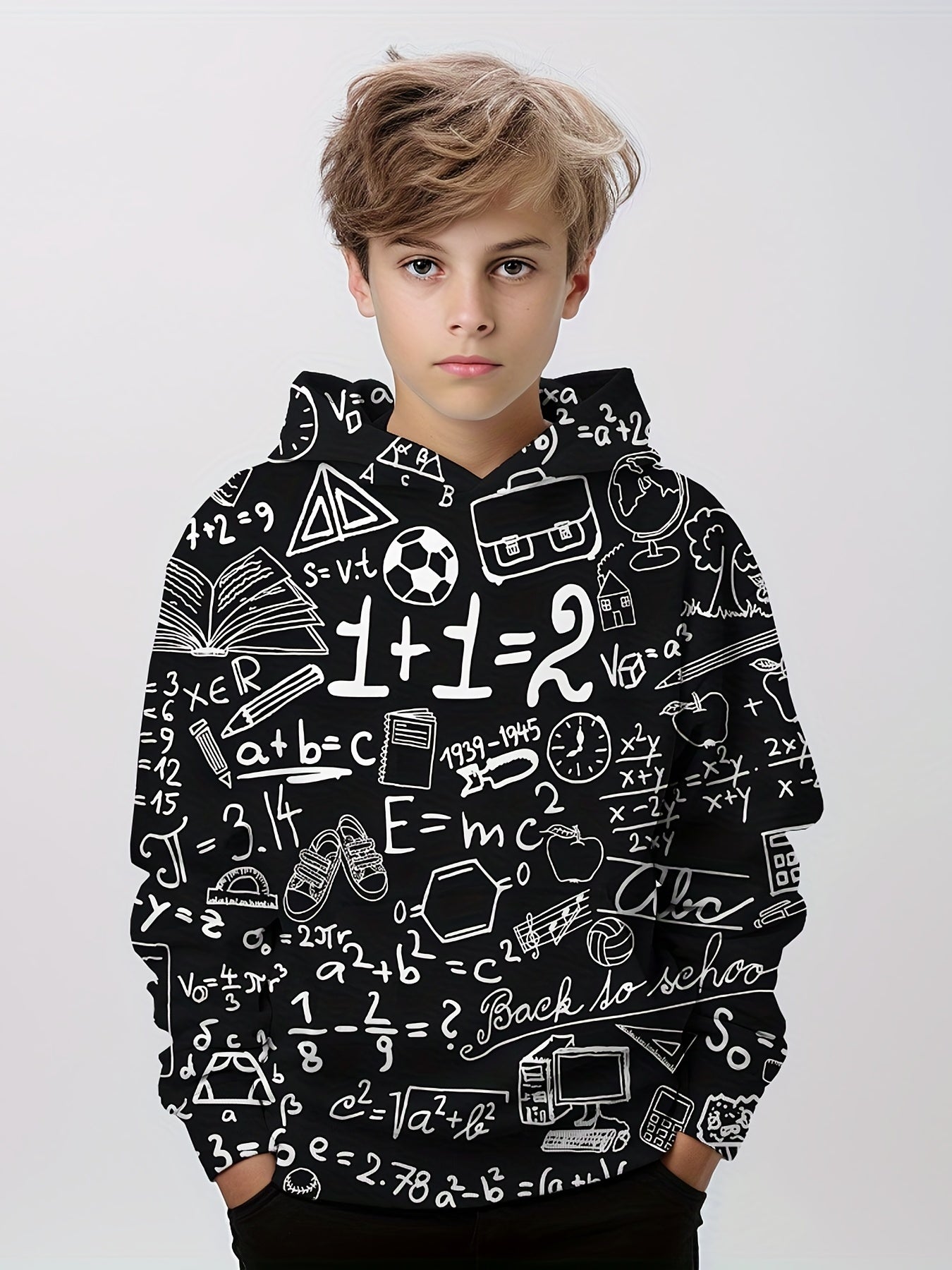 3D Print Boys Hooded Sweatshirt for Spring Fall Kids