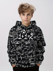 3D Print Boys Hooded Sweatshirt for Spring Fall Kids