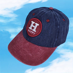 Kids H Letter Baseball Cap Water Wash Embroidered Outdoor Activity 53