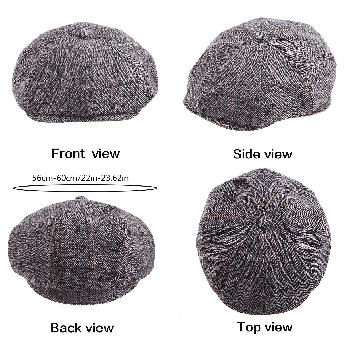 British Retro Newsboy Hat Painter Hat Men's Casual Octagonal Hat