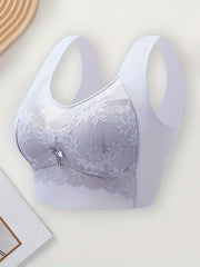 Lace Wireless Bra Seamless Wide Straps Intimates Women's Lingerie