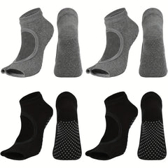 Toeless Non-slip Yoga Socks 2 Toe Backless Gripper Socks