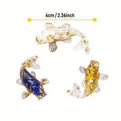 Crystal Gravel Drop Glue Fish Shape Small Ornaments Gift Aquarium Pool