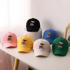 Kids Cartoon Puppy Embroidery Baseball Cap Sun Protection Sunshade Ha