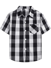 Toddler Girls Plaid Casual Blouse Top Kids Summer Clothes