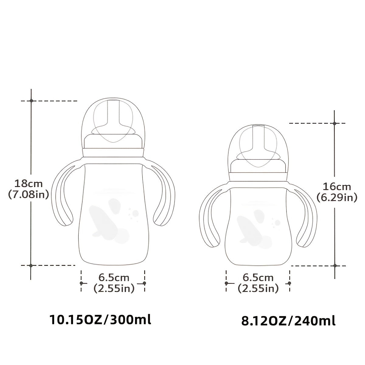 Family Newborn Feeding Bottle Sippy Cup for Infant Learning Drinking