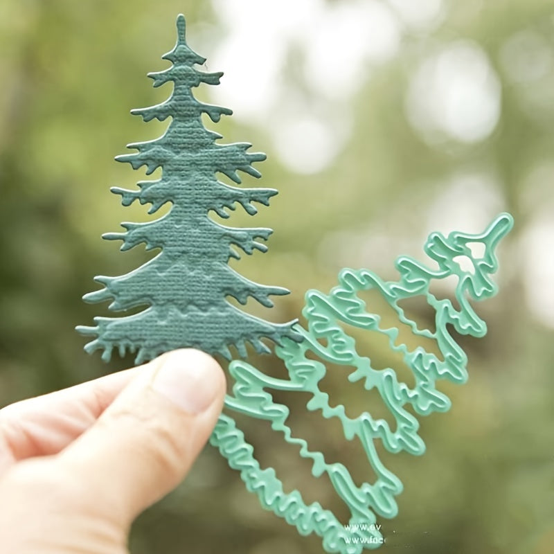 1pc Christmas Tree Embossed Mold Xmas Cutting Stencils Holiday Tools