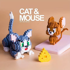 1318pcs Cats And Mice Building Blocks Educational Toys