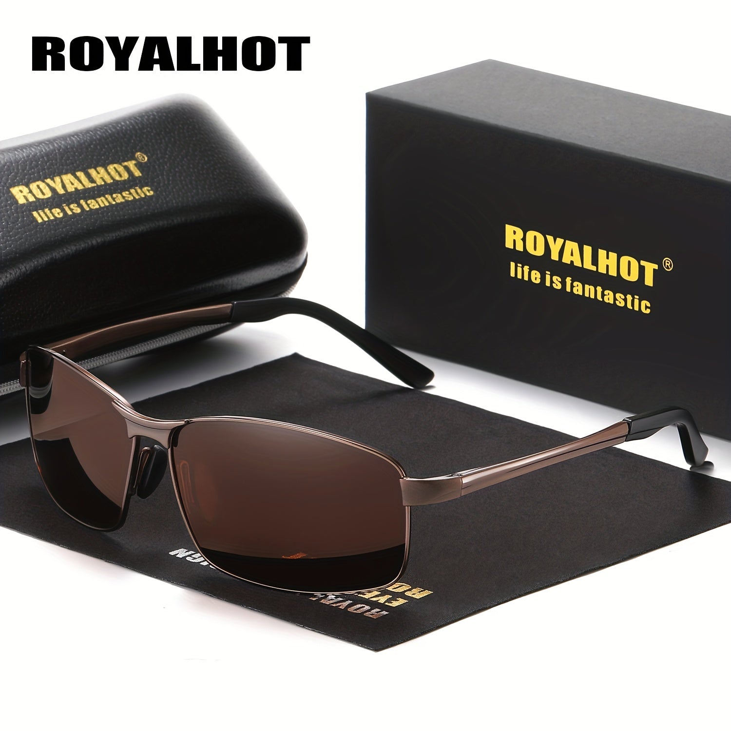 RoyalHot Metal Polarized Driving Sunglasses