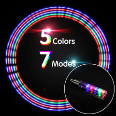 Waterproof Bike Wheel Light, 7 Modes, Night Riding, Mountain and Road Bikes