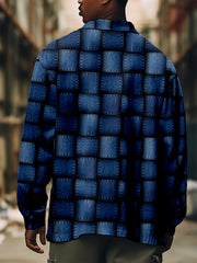Men's Plaid Long Sleeve Shirt Fall Spring Comfortable