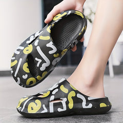 Men's & Women's Clogs Letter Print Garden Shoes Comfortable Lightweight Sandals