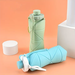 600ml Collapsible Water Bottles for Sport Gym Camping Hiking