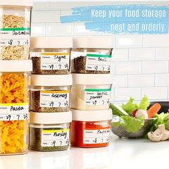 100pcs Food Classification Stickers, Seasoning Jar Labels, Easy to Tear