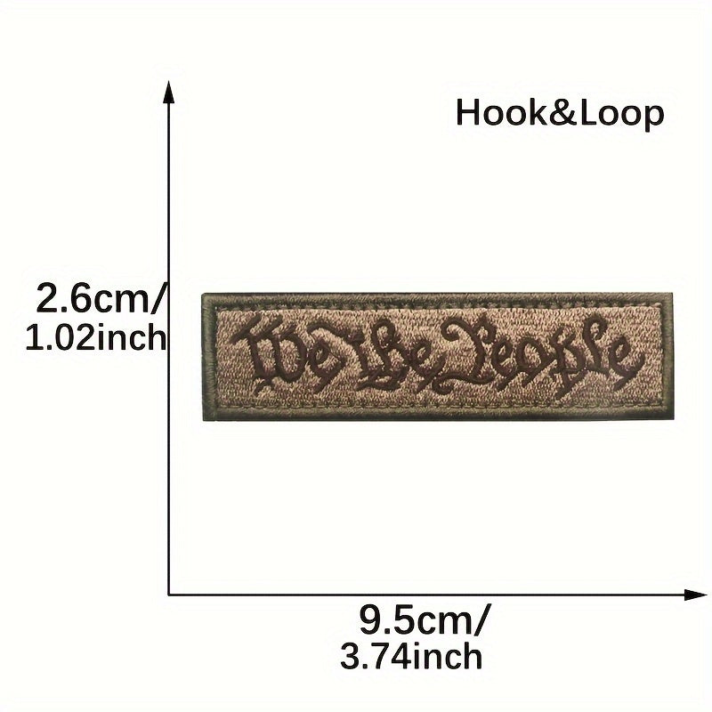 We The People Embroidered Morale Patch PVC Applique