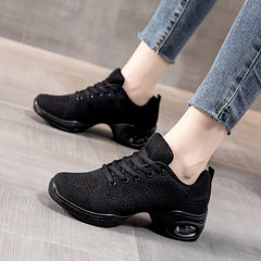 Women's Lightweight Flying Woven Running Shoes Arch Support Air Cushion