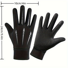 Windproof Waterproof Touchscreen Thermal Fleece Gloves for Outdoor Activities