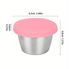 Stainless Steel Sealed Dipping Cup With Silicone Lid