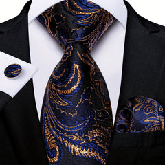 Purple Paisley Silk Tie Set - Wedding Business Party