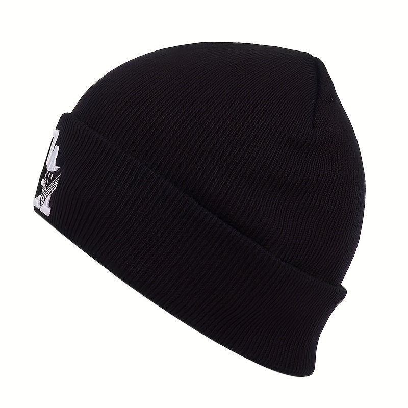 Fashionable Sport Windproof Knit Beanie Hat With 3D Embroidery
