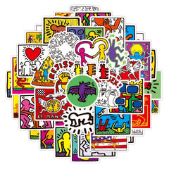 50Pcs Cartoon Graffiti Stickers, Colorful Fun for Any Space