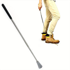 Adjustable Shoe Horn Long Handle Stainless Steel Telescopic Shoehorn