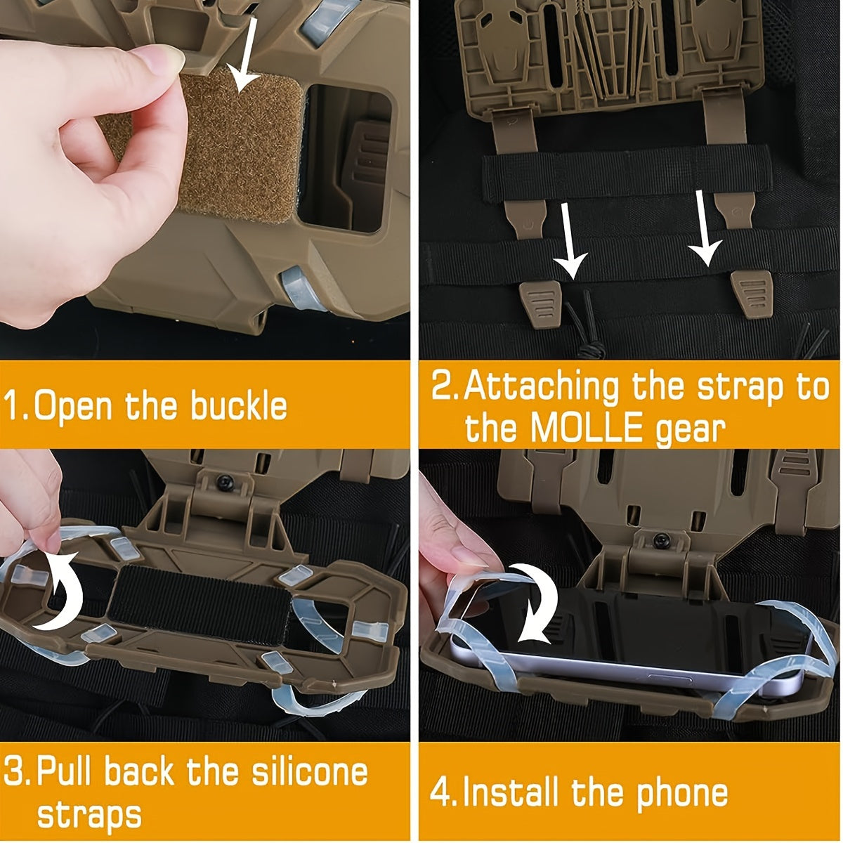 MOLLE Phone Map Holder for Screen Size 11 94 17 02 cm