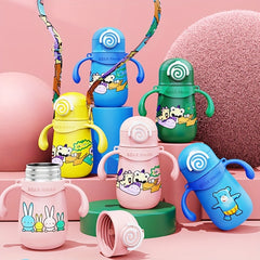 380ml Insulated Kids Cup with Straw and Handle