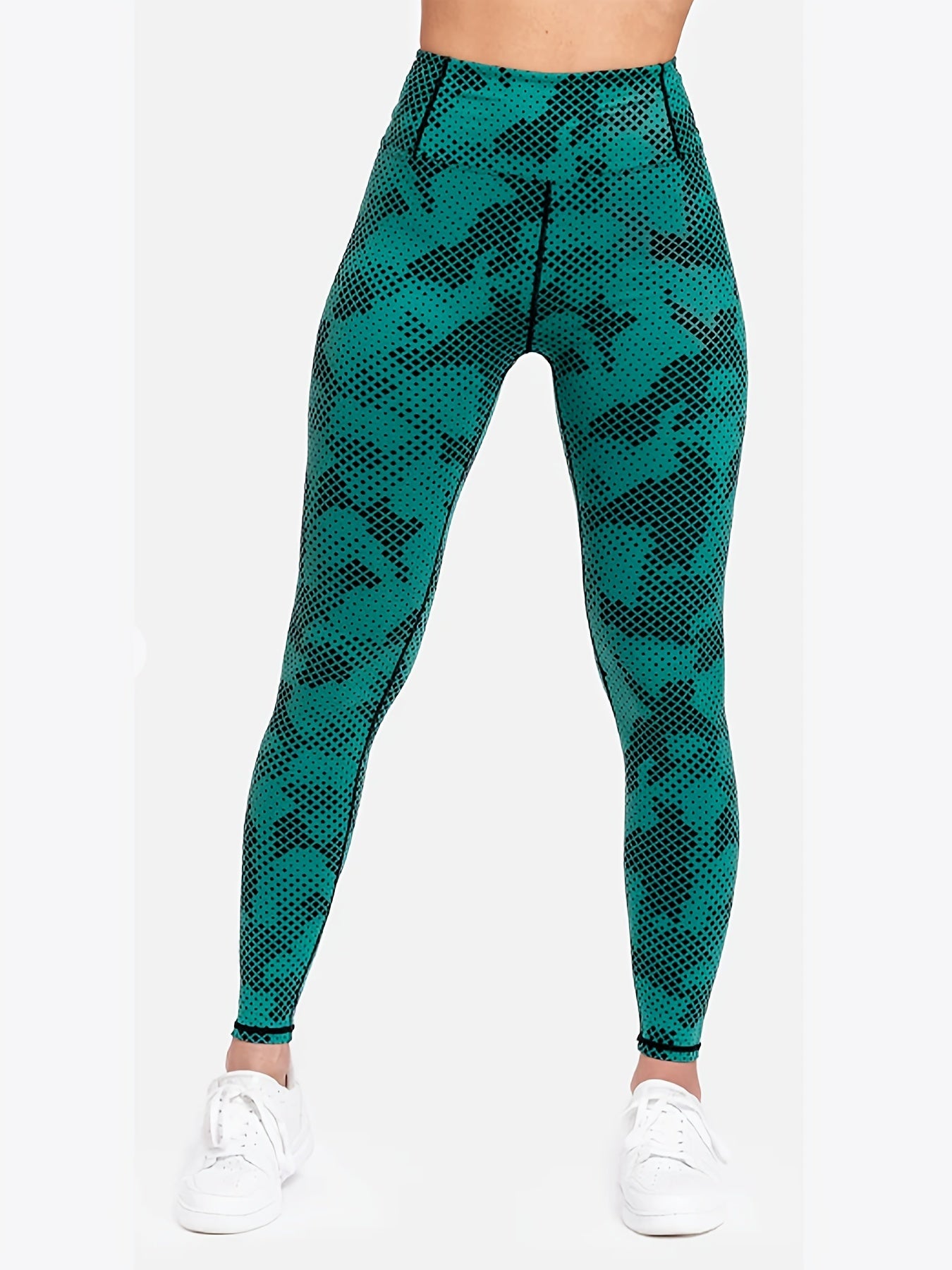 Graphic Print Butt Lifting Leggings High Waisted Gym Pants