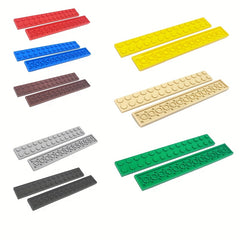 10pcs 91988 Small Grain 2x14 Basic Brick Building Blocks Assorted Colors