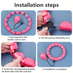 Detachable 24 Sections Fitness Hoop Solid Ball Pilates Workout Equipment